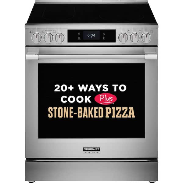 Professional 30 in. 5-Elements Slide-In Electric Range in Stainless Steel with Stone-Baked Pizza