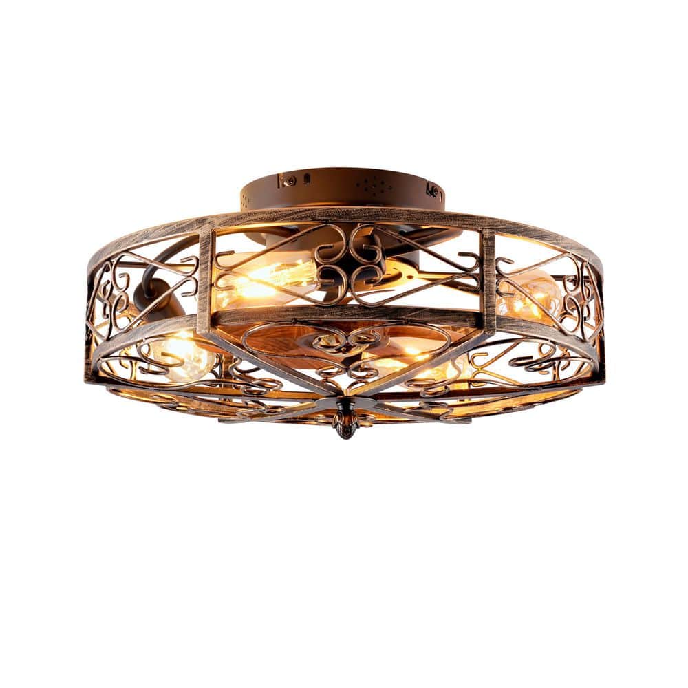 "20"" Ceiling Fan with Lights, Remote, Reversible DC Motor, 6-Speed, Timing, Antique Bronze (Bulbs Not Included)" price history on PriceWatchPro