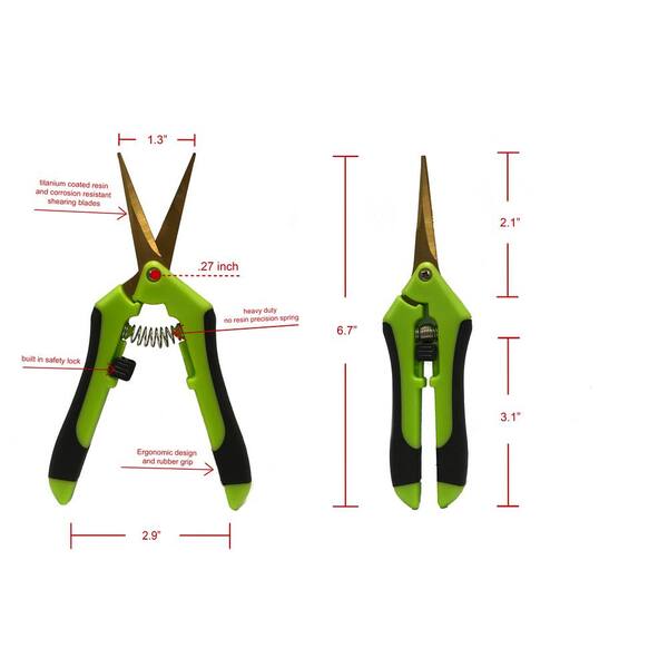 Scissors - EasyGrip Ergonomic - Stainless Steel - Spring Action Precision -  6.5 