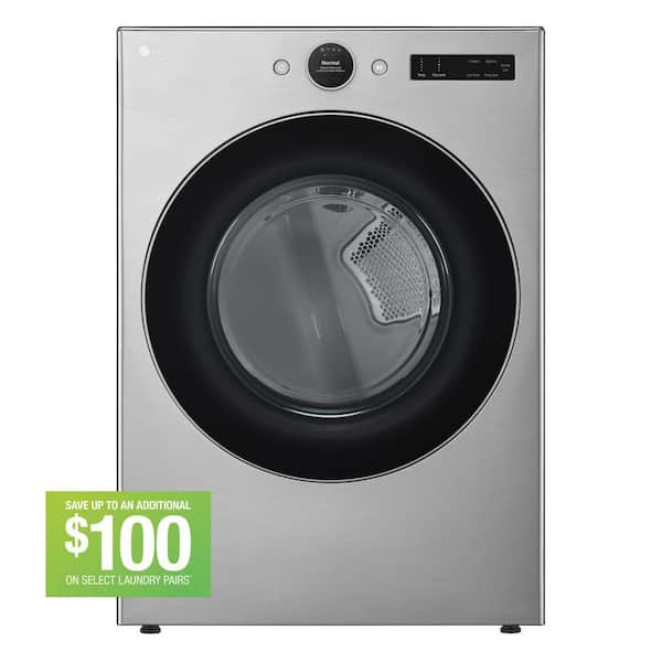 LG 7.4 cu. ft. Vented Stackable SMART Electric Dryer in Graphite Steel with TurboSteam and AI Sensor Dry Technology