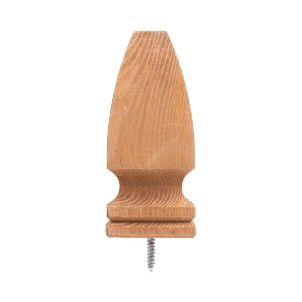4 in. x 4 in. Redwood Gothic Post Cap
