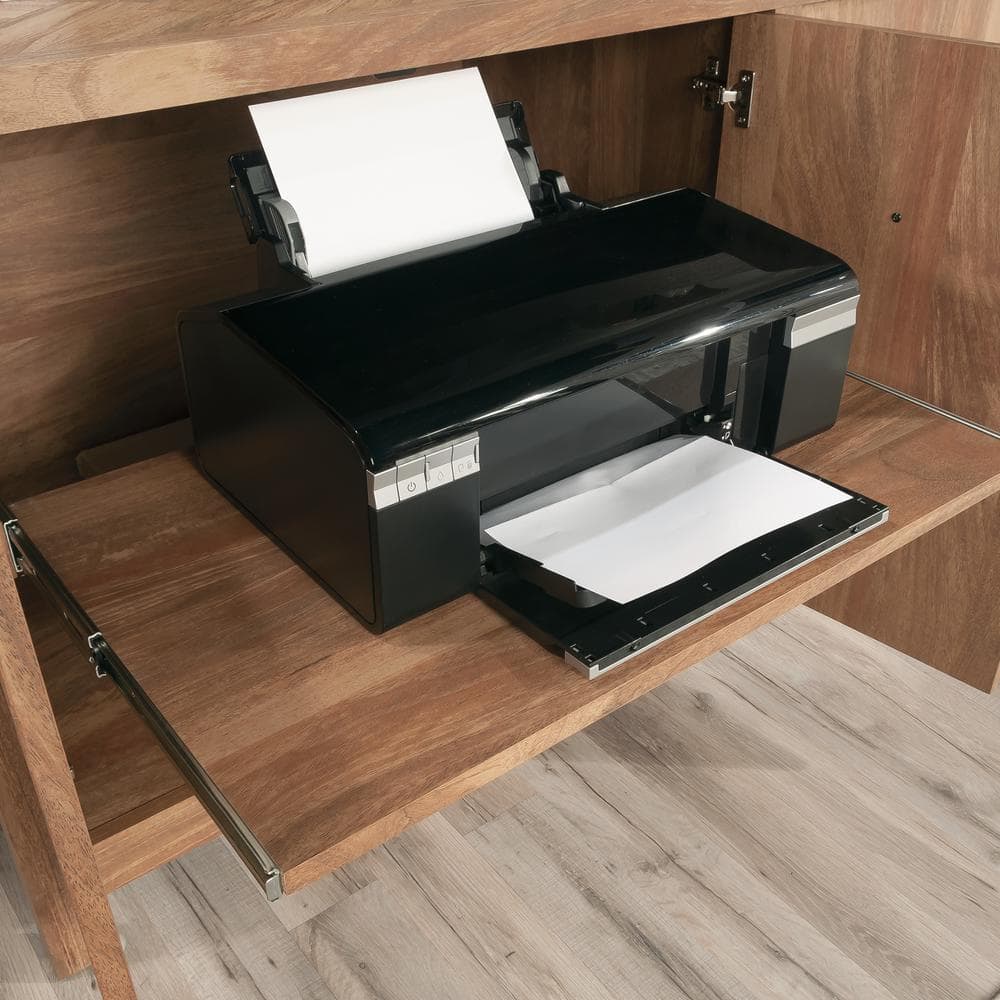 Sindoori Mango Brown Wood Office Credenza with Filing Cabinet