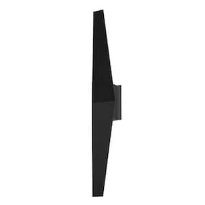 Brink 4 in. Black LED Wall Sconce with Acrylic Shade
