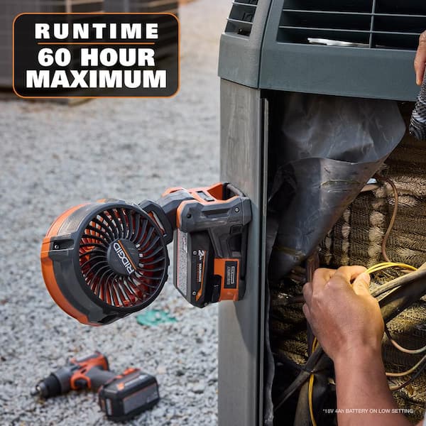 Walling Fan Ridgid RIDGID 18V Brushless Cordless Magnetic Clamp Fan (Tool Only) R860723B ...