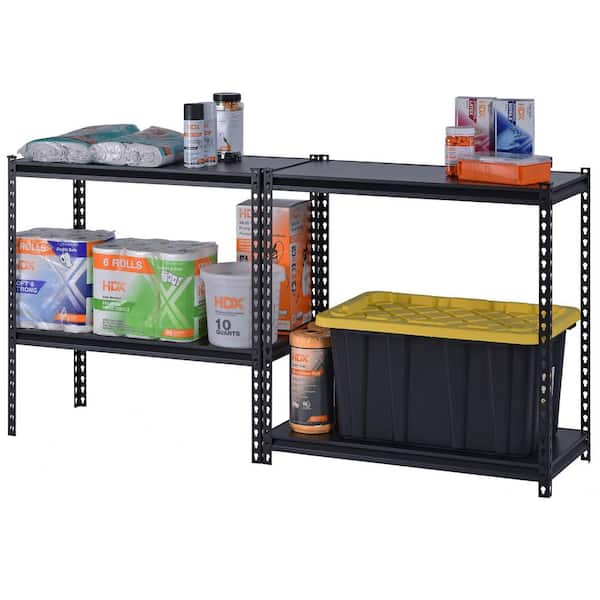 4-Tier Steel Garage Storage Shelving Unit in Black (36 in. W x 72 in. H x 18 in. D)
