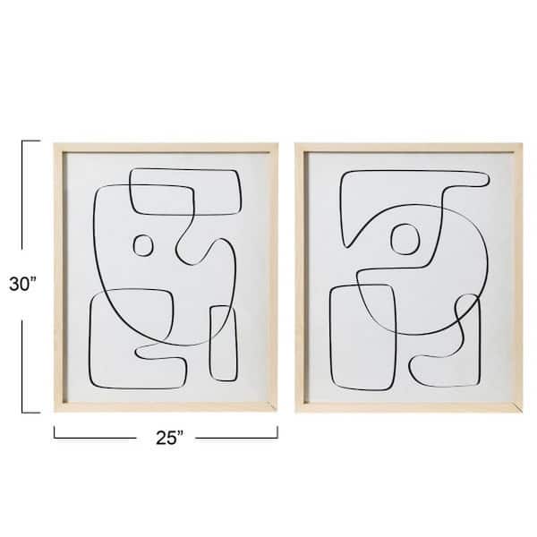 CHENGU 3 Pieces Metal Minimalist Abstract Woman Wall Art Line Drawing Wall  Art Decor Single Line Female Home Hanging Wall Art Decor for Kitchen  Bathroom Living Room (Black, Hand) : Amazon.in: घर