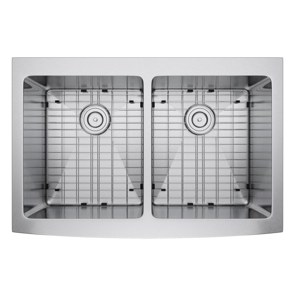 37-Inch Stainless Steel Farmhouse Double Bowl Kitchen Sink