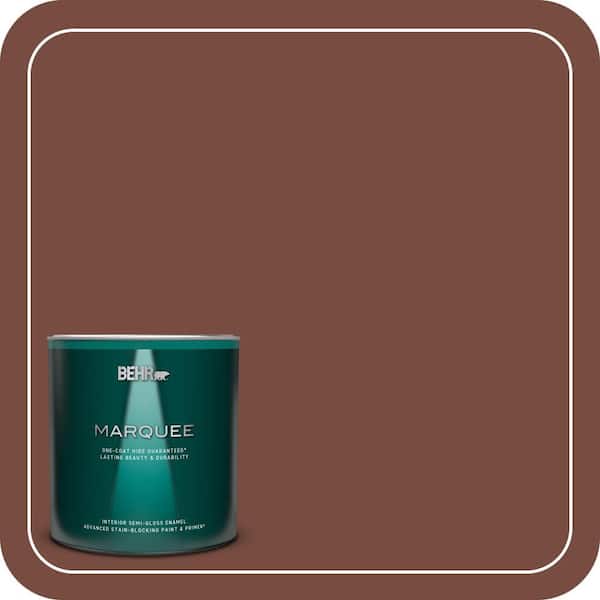 BEHR MARQUEE 1 qt. #S170-7 Dark Cherry Mocha One-Coat Hide Semi-Gloss Enamel Interior Paint & Primer