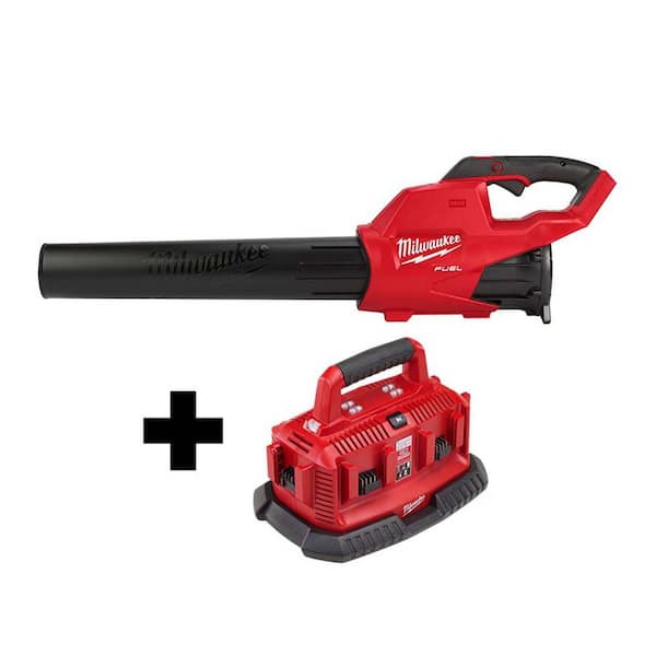 Milwaukee M18 FUEL 120 MPH 450 CFM 18V Lithium-Ion Brushless Cordless Handheld Blower W/ M18 6-Port Sequential Battery Charger