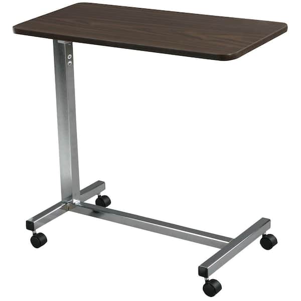 Drive Medical Non Tilt Top Chrome Overbed Table