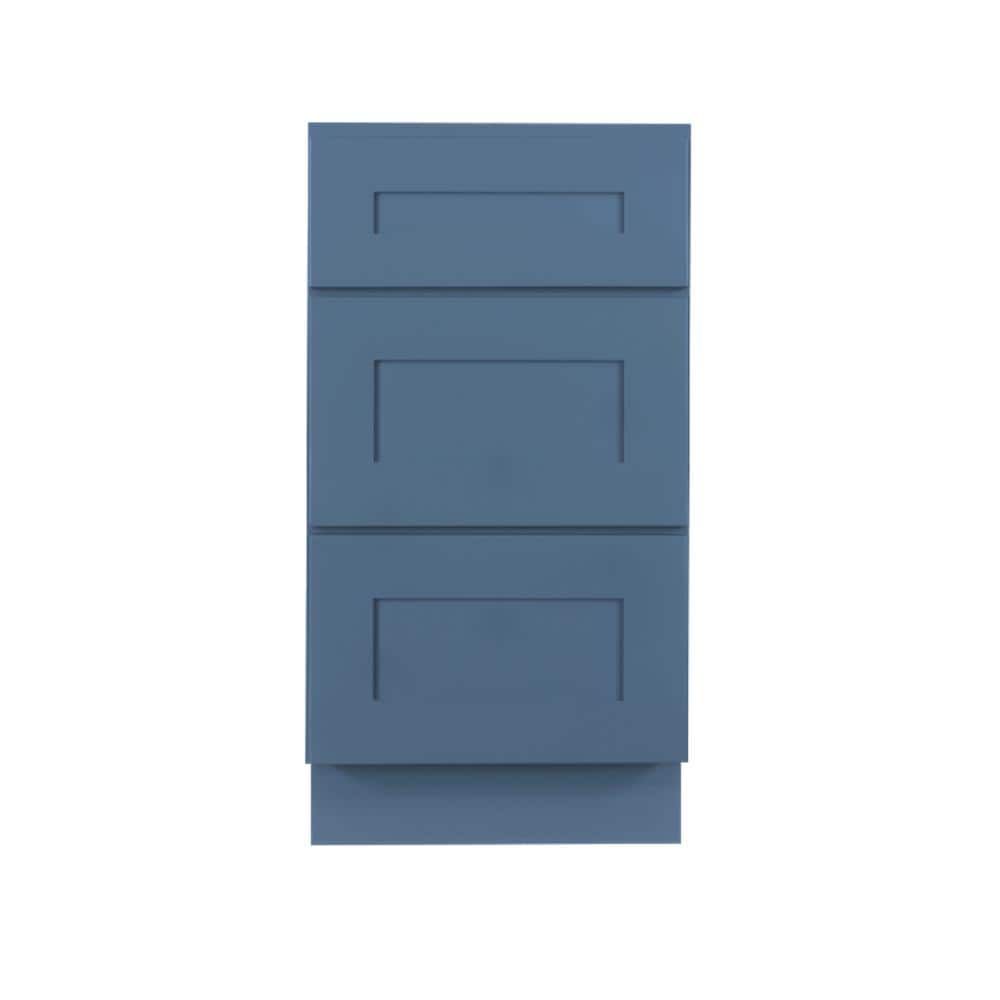 Lancaster 18 in. W x 21 in. D x 33 in. H 3-Drawer Bath Vanity Cabinet Only in Ocean Blue price history on PriceWatchPro