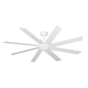 Northstar 60 in. LED Pure White Ceiling Fan and Light with Remote Control