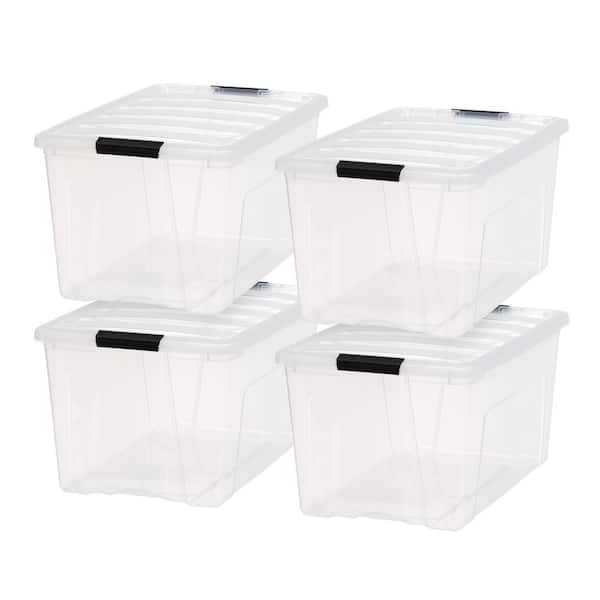 Iris Usa Plastic Stackable And Nestable Storage Bin Tote