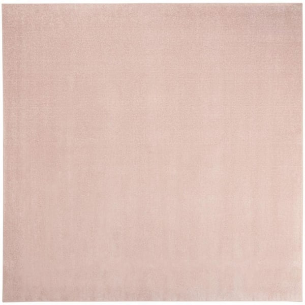 Pink 9 ft. x 9 ft. Woven Polypropylene Indoor/Outdoor Area Rug