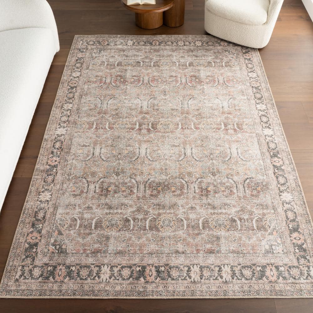 Hillstone Light Brown 7 ft. 10 in. x 10 ft. Traditional Vintage Medallion Area Rug price history on PriceWatchPro