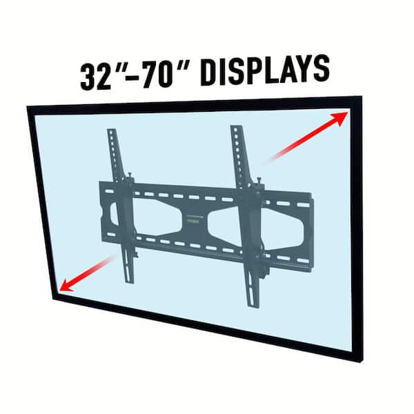 Megamounts Tilt Wall Mount With Bubble Level For 32-70 Inch Lcd