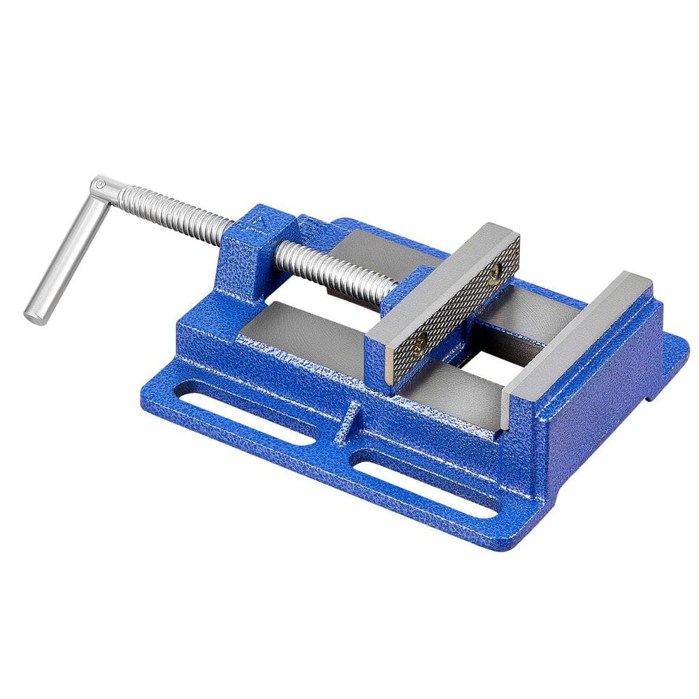 SKYSHALO Drill Press Vise, 6 In. Jaw Width Bench Vise, Cast Iron