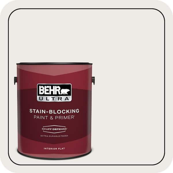 BEHR ULTRA 1 gal. #750A-1 Chalk color Extra Durable Flat Interior Paint & Primer