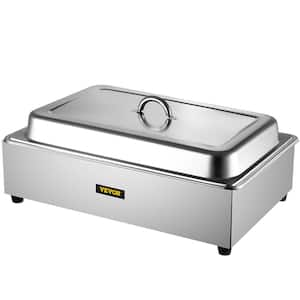 Commercial Food Warmer, Full-Size 1 Pot Steam Table with Lid, 9.5 qt. Electric Soup Warmers, Grade Equipment