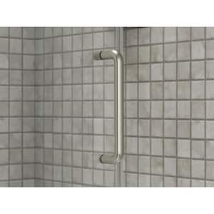 Elate 56-60 in. W x 57 in. H Sliding Frameless Tub Door in Anodized Matte Nickel with Crystal Clear Glass