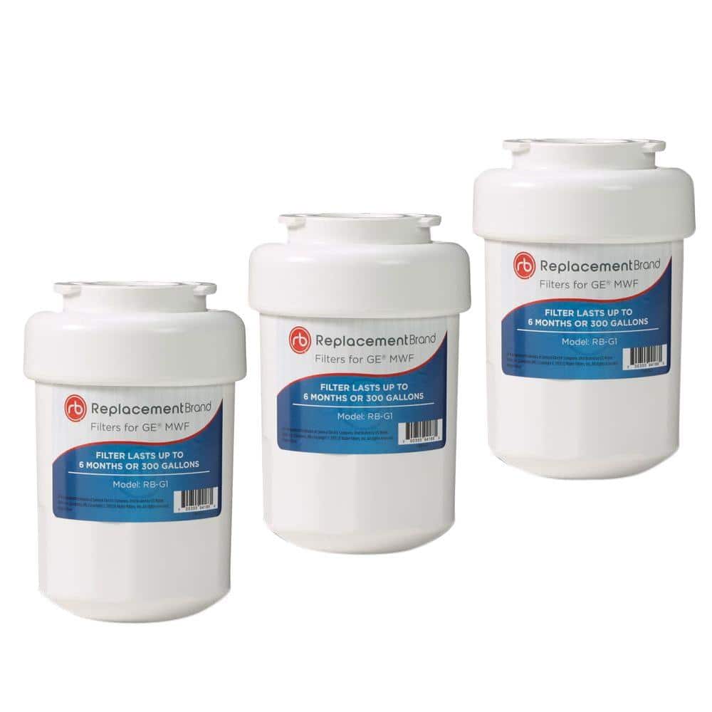 ReplacementBrand Refrigerator Water Filter Comparable to GE MWF (3-Pack) -  RB_G1_3_PACK