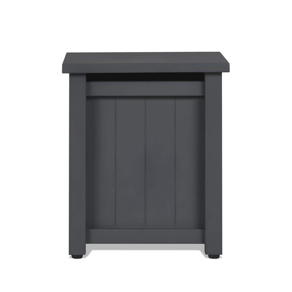 Gray Powder Coated Steel Free-standing Gas Fire Pit Table
