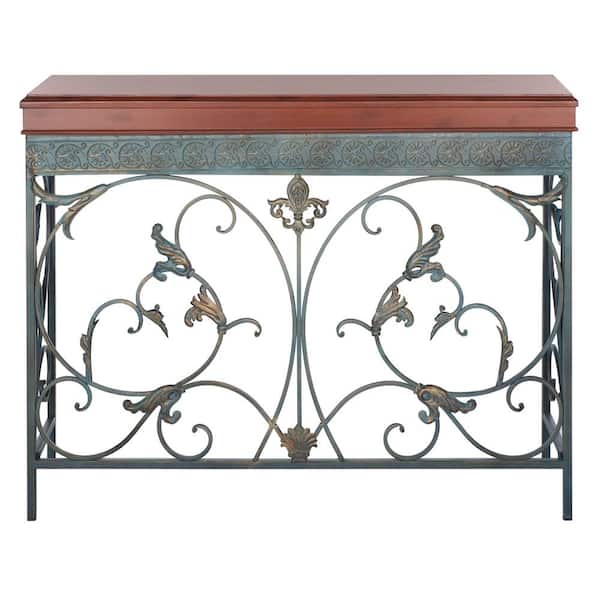 SAFAVIEH Cynthia 42 in. Brown Wood Console Table