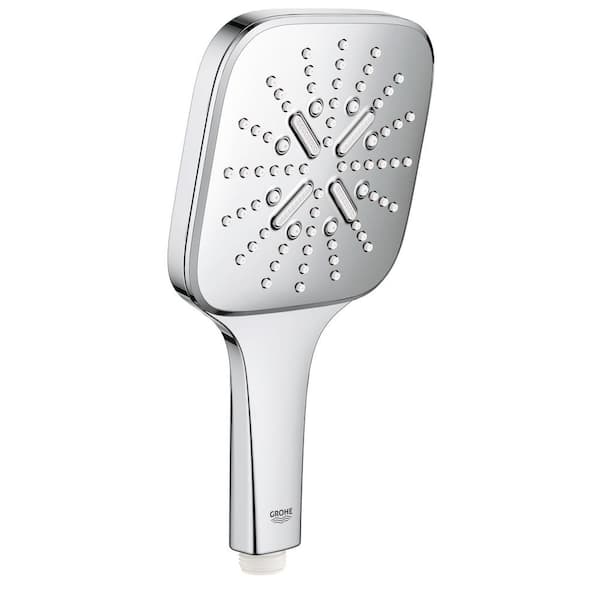 GROHE Rainshower Smartactive 3-Spray Patterns 5 in. Wall Mount Square Handheld Shower Head in StarLight Chrome