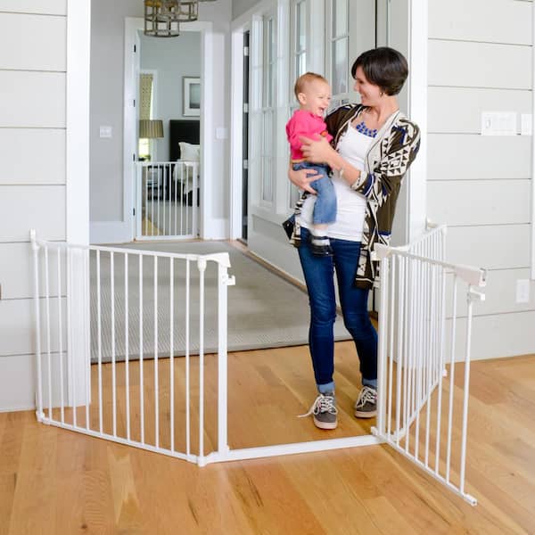 XpandaGate 29.5 in. H x 100 in. W x 2 in. D Expandable Child Safety Gate,  White