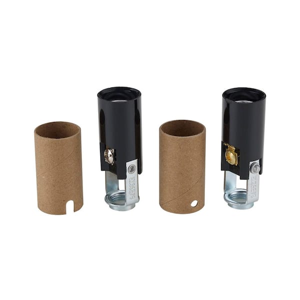 2 in. Candelabra Base Keyless Sockets with 1/8-IP Hickie (2-Pack)