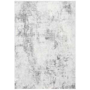 Tulum Ivory/Gray 4 ft. x 6 ft. Rustic Distressed Area Rug