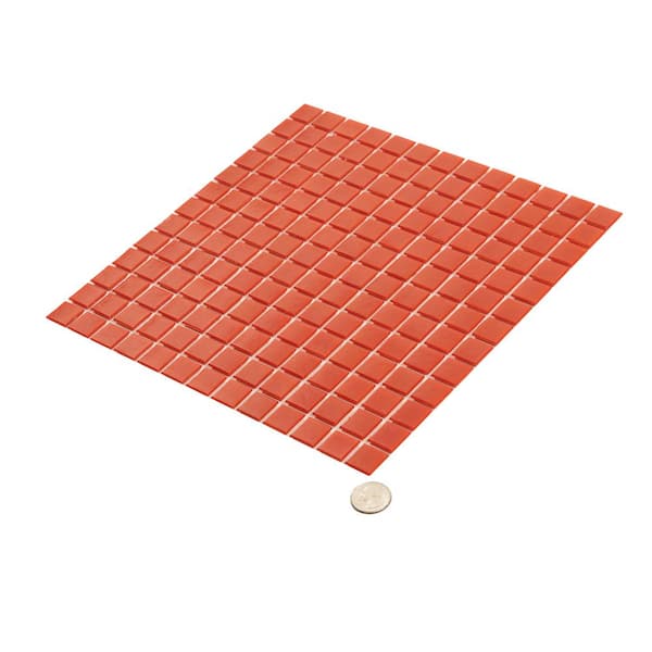 Apollo Tile Dune Apricot Red 12-in x 12-in Glossy Glass Uniform Squares Floor and Wall Tile (20-sq. ft/ Carton)
