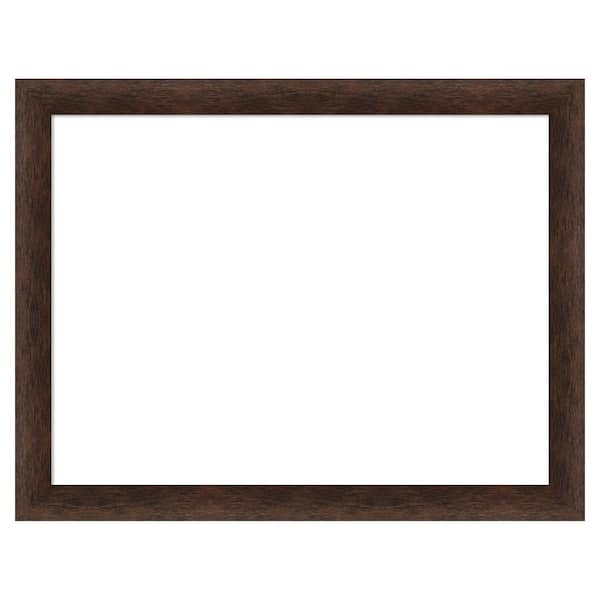 Warm Walnut Narrow 27 in. x 21 in. Wood Framed Dry Erase Magnetic Memo Board