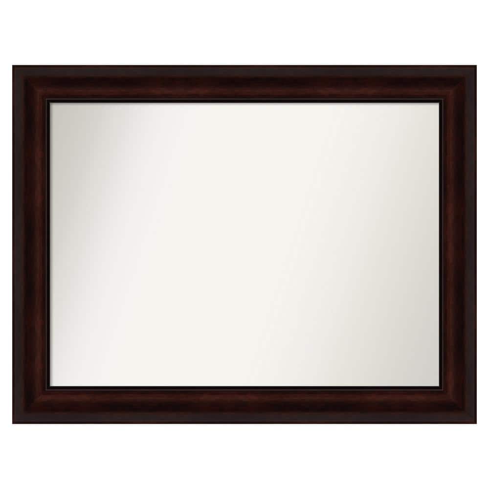 Coffee Bean Brown 35.25 in. x 27.25 in. Custom Non-Beveled Satin Recycled Polystyrene Framed Vanity Wall Mirror price history on PriceWatchPro