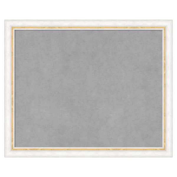 Amanti Art Morgan White Gold 22 in. x 18 in Framed Magnetic Board