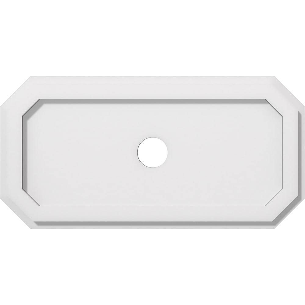 Ekena Millwork 20 in. x 10 in. x 1 in. Emerald Architectural Grade PVC Contemporary Ceiling Medallion