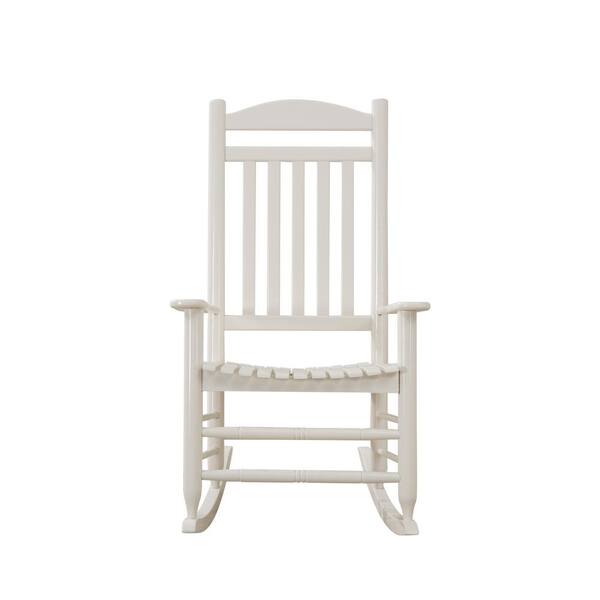 sunjoy white wood outdoor rocking chair