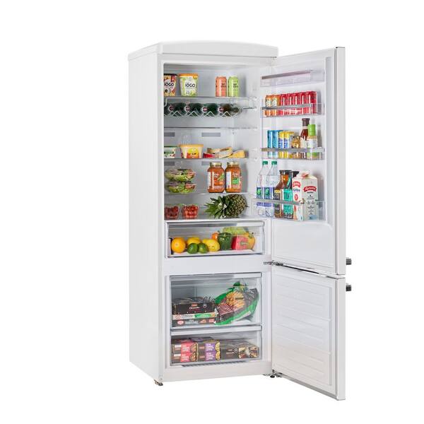 UNIQUE Classic Retro 28 in. 16.7 cu. ft. Frost Free Bottom