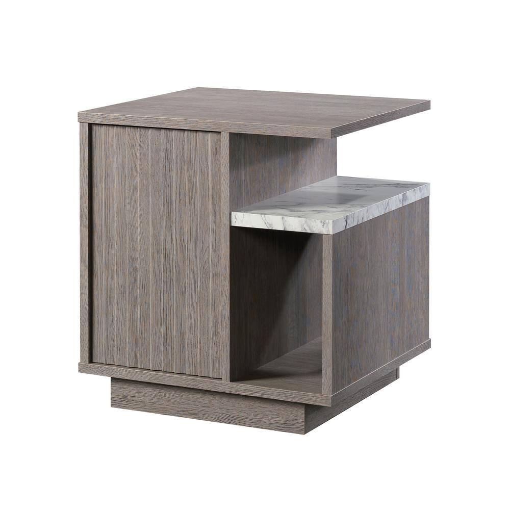 East Rock 1-Door Ashen Oak Nightstand 22.362 in. x 21.181 in. x 19.449 in.