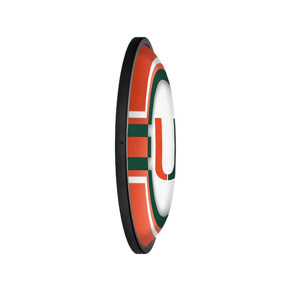 The Fan-Brand Miami Hurricanes: Oval Slimline Lighted Wall Sign 18