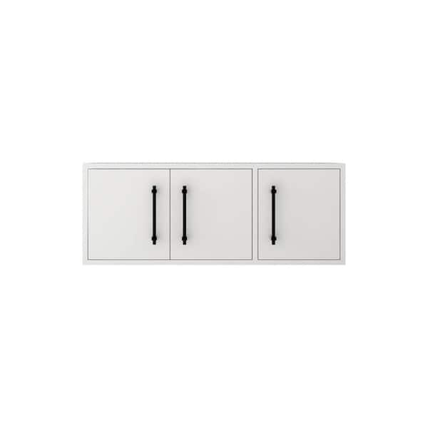Victoria 35.6 in. W x 11.8 in. D x 13.78 in. H White Plywood Wall Overhead Floating Linen Cabinet in Gloss White