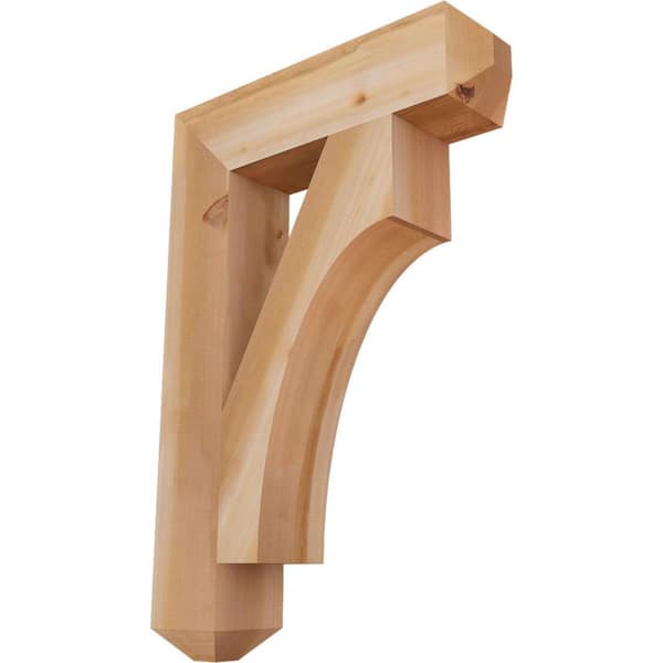 Ekena Millwork 5.5 in. x 38 in. x 26 in. Western Red Cedar Westlake Craftsman Smooth Bracket