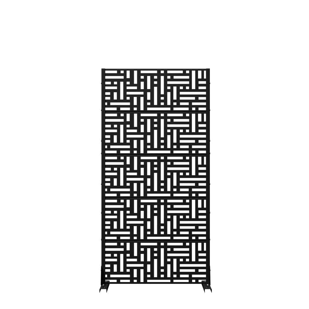 "59"" H x 30"" W Black Outdoor Privacy Screens/Metal Room Divider Panel for Patio Garden Poolside and Balcony Decor" price history on PriceWatchPro