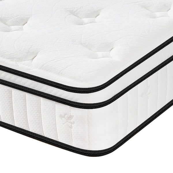 Queen Size Hybrid Medium Firm Support 12 in. Mattress, Memory Foam & Individually Pocketed Springs