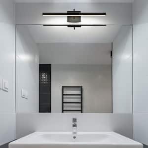 Procyon 24 in. Black Integrated LED Bathroom Vanity Lighting Fixture