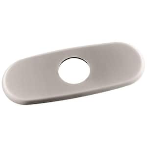 Infinity Satin Nickel Grohe 07 551 AV0 6-Inch Euro Escutcheon Plate for Covering Unused Mounting Holes 
