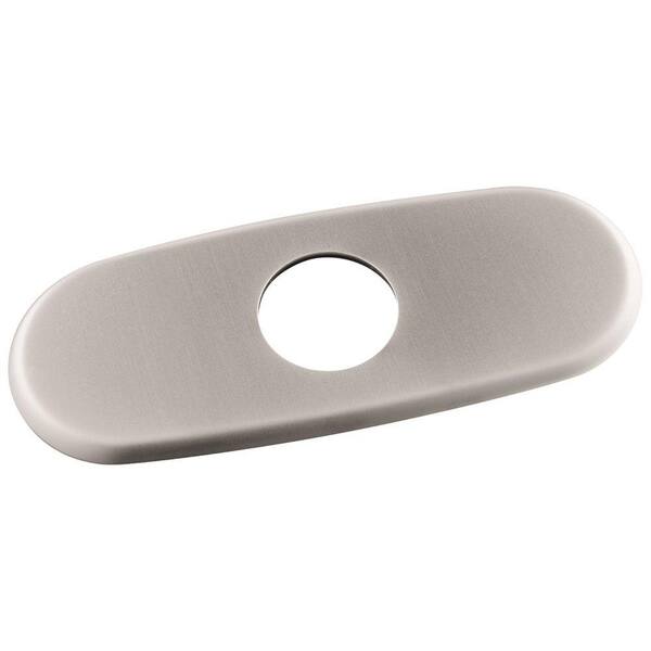 GROHE 6 in. Euro Escutcheon in Brushed Nickel 07551EN0 The Home Depot