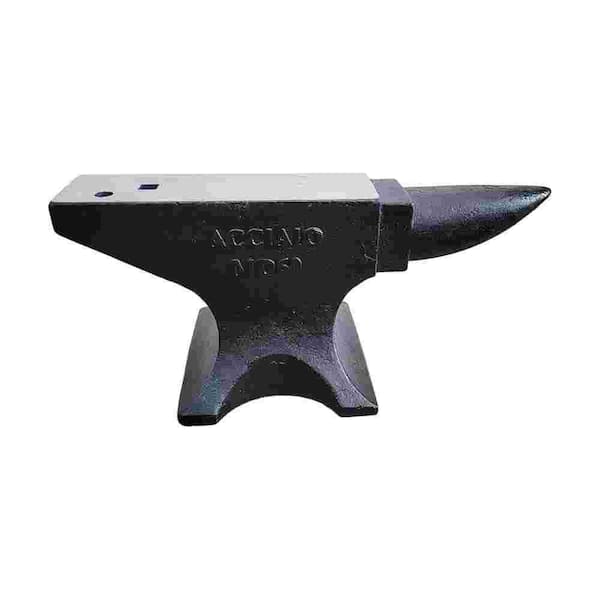 Black 132 lbs. Cast Steel Single Horn Anvil for Horticultural Treatment, Forging Tools