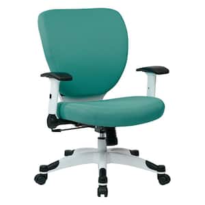 SPACE Seating Mesh Adjustable Height Cushioned Swivel Tilt Ergonomic Managers Chair in Olive with Adjustable Arms