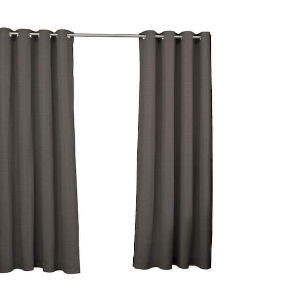 Parasol Smoke Solid Grommet Room Darkening Curtain - 52 in. W x 84 in. L